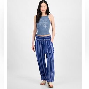 Blue stripped boho jogger pants